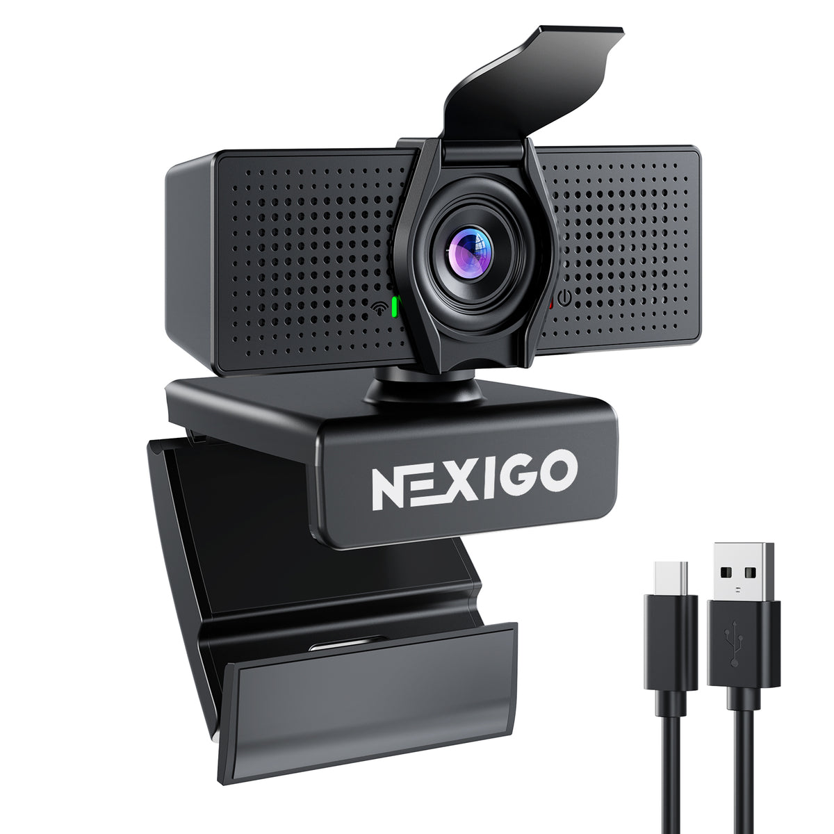 NexiGo 1080P Webcam with with USB 2.0 to Type-C Cable