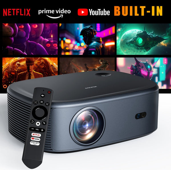 NexiGo 1080p LCD projector with Netflix Officially-Licensed