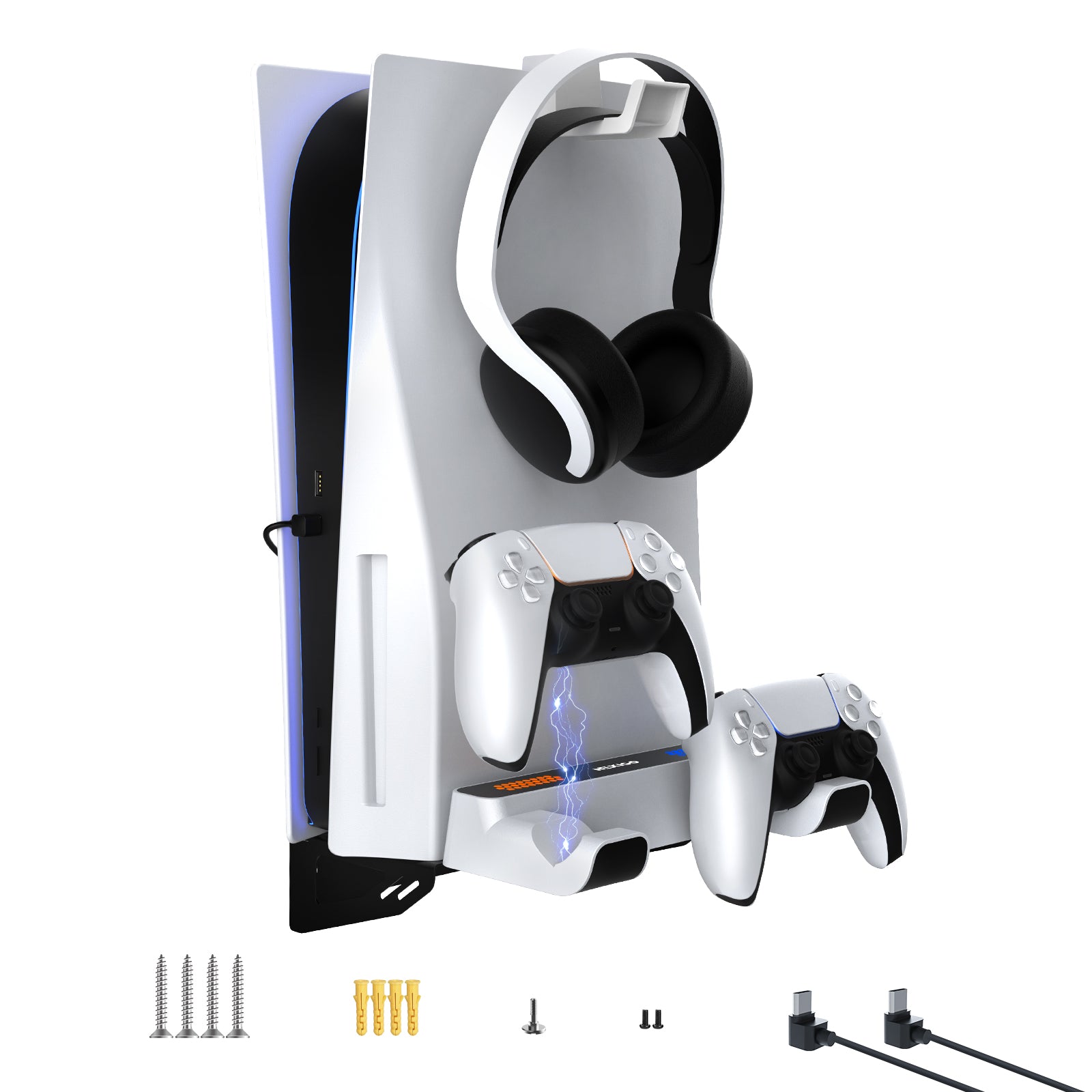 NexiGo PS5 Wall Mount Kit with Charging Station