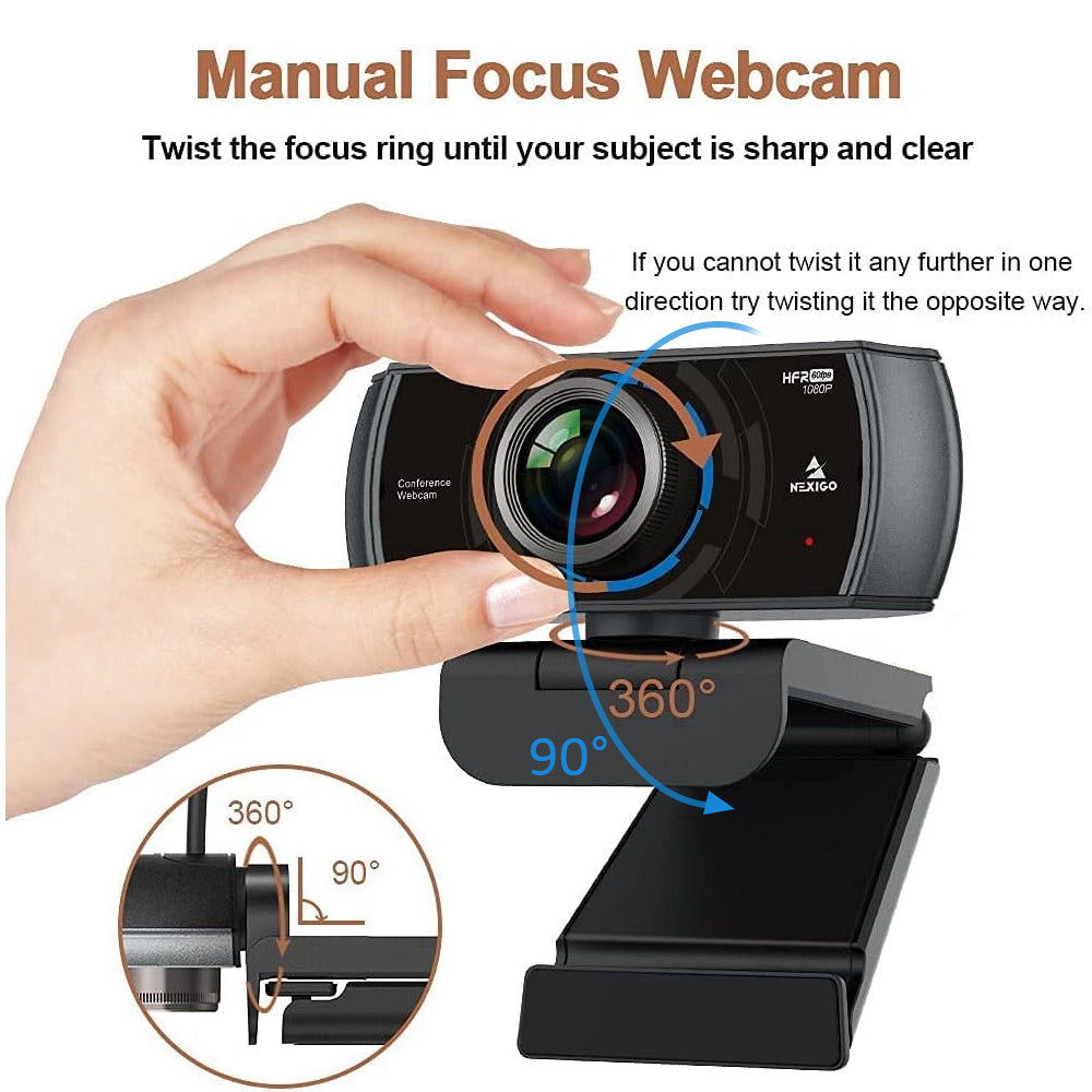 Users adjust focus by manually twisting the focus ring for a clear image