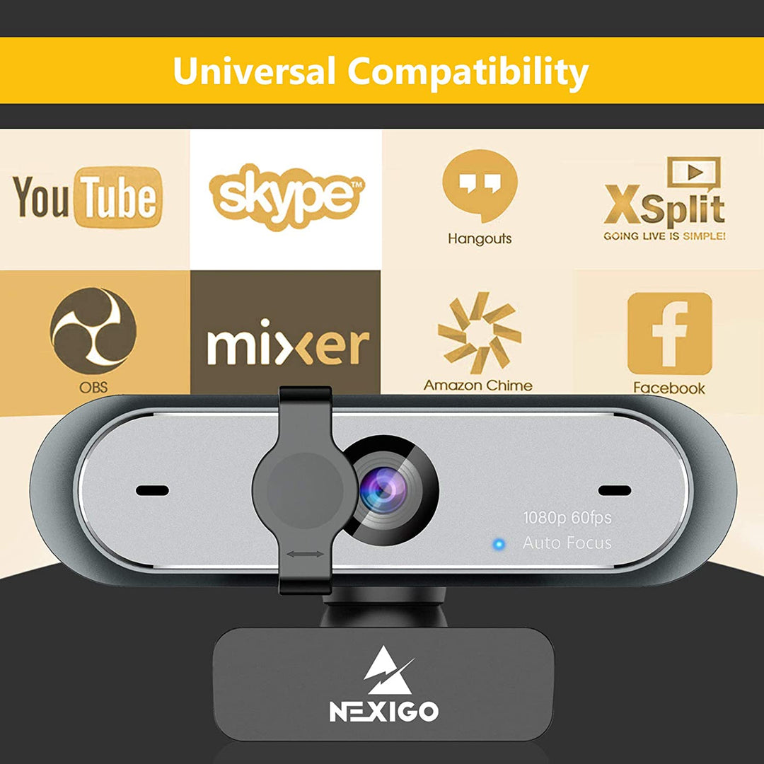 得価日本製NexiGo N660P 1080P 60FPS ウェブカメラ ソフトウェア制御 デュアルマイク カバー付属 オートフォーカス HD USB その他