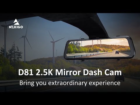 NexiGo D81 2.5K Mirror Dash Cam with Dual Sony Starvis Sensors